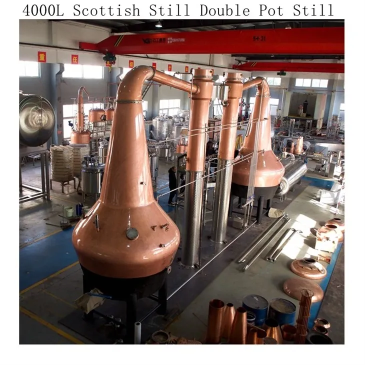 4000L Scottish Whisky Copper Two Pot Stills (Malt Whisky) Disillation